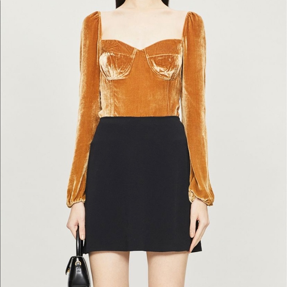 Reformation Mallory velvet top - Picture 3 of 8